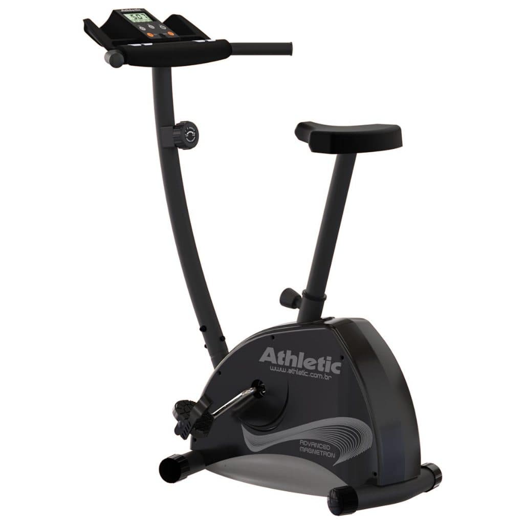 Bicicleta Vertical Athletic Advanced Magnetron 8 níveis magnéticos Suporta 140kg Monitor 16 funções