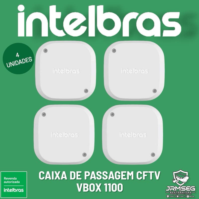4 Caixas de Passagem CFTV VBOX 1100 Intelbras