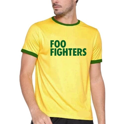 Camiseta Foo Fighters Camiseta Brasil Show de Rock Estilo Rock n roll