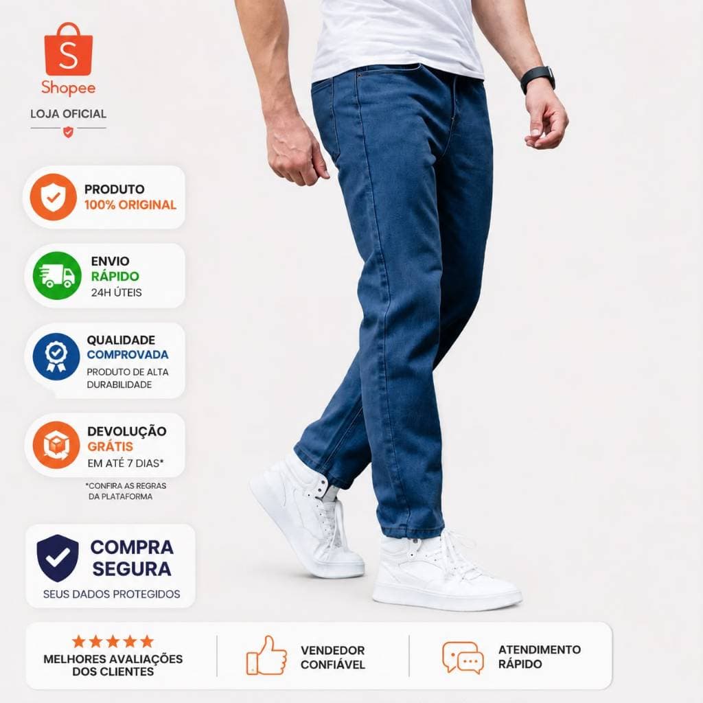 CALÇA JEANS MASCULINA SKINNY COM ELASTANO – CAIMENTO IMPECAVÉL