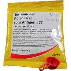 TERRAMICINA ANTIBACTERIANO ANTIMICROBIANO ANTIBIOTICO GALO CAVALO GALINHA AVES PORCO