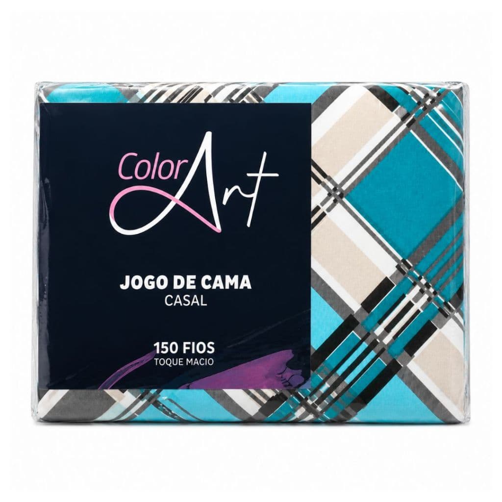 Jogo de Cama 4 Peças Casal 150 Fios Estampa Sortida - Corttex