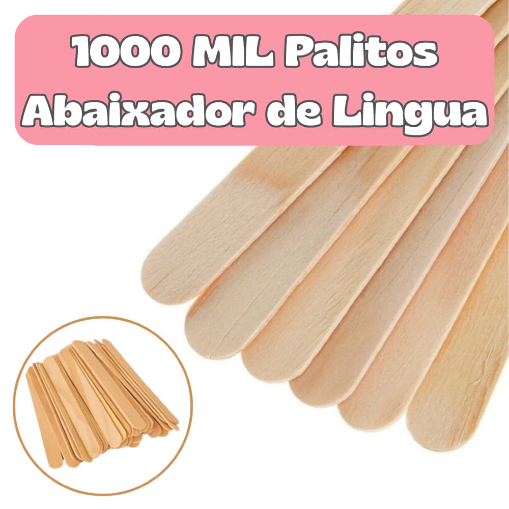 Palito Abaixador De Língua Madeira Descartável