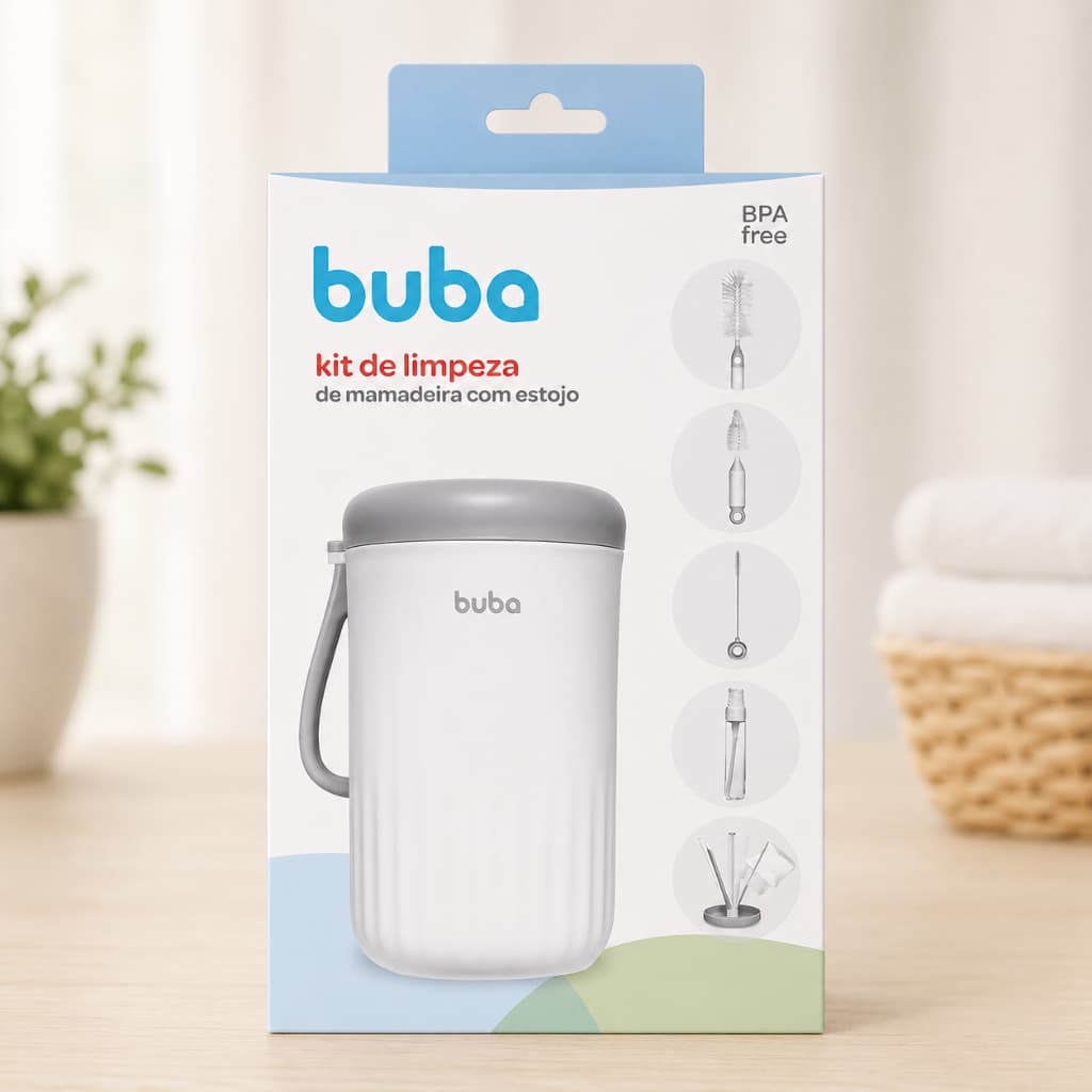 Kit Portátil de Limpeza de Mamadeira Buba – Completo e Prático