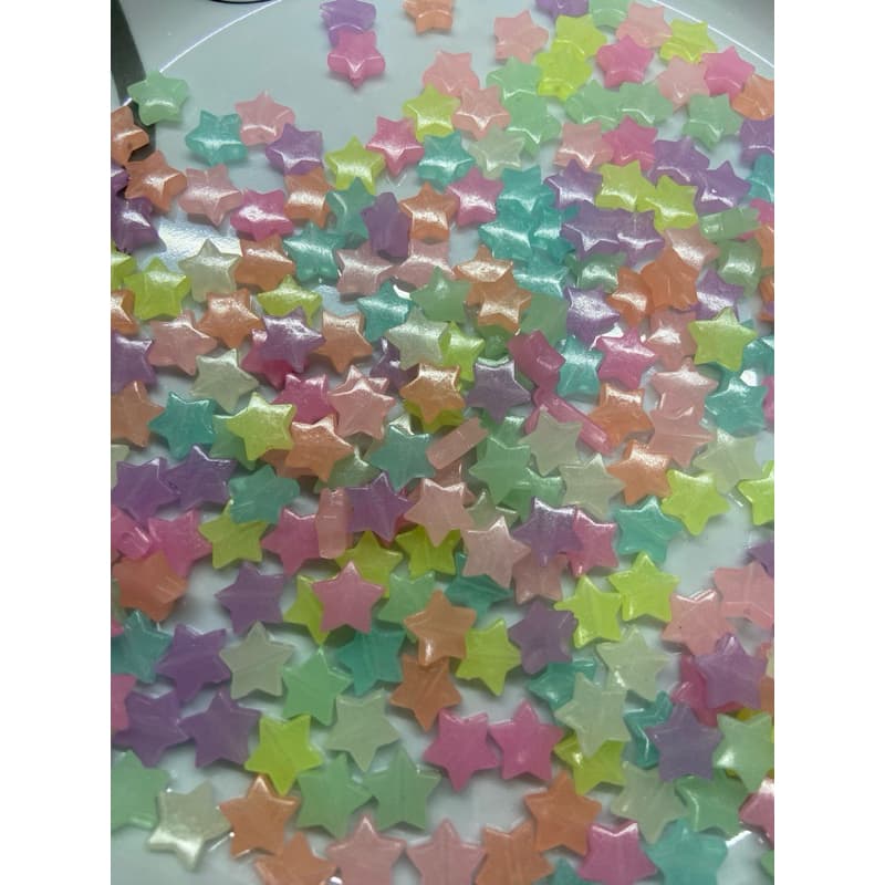 Miçangas Estrela Brilha no Escuro 50pçs