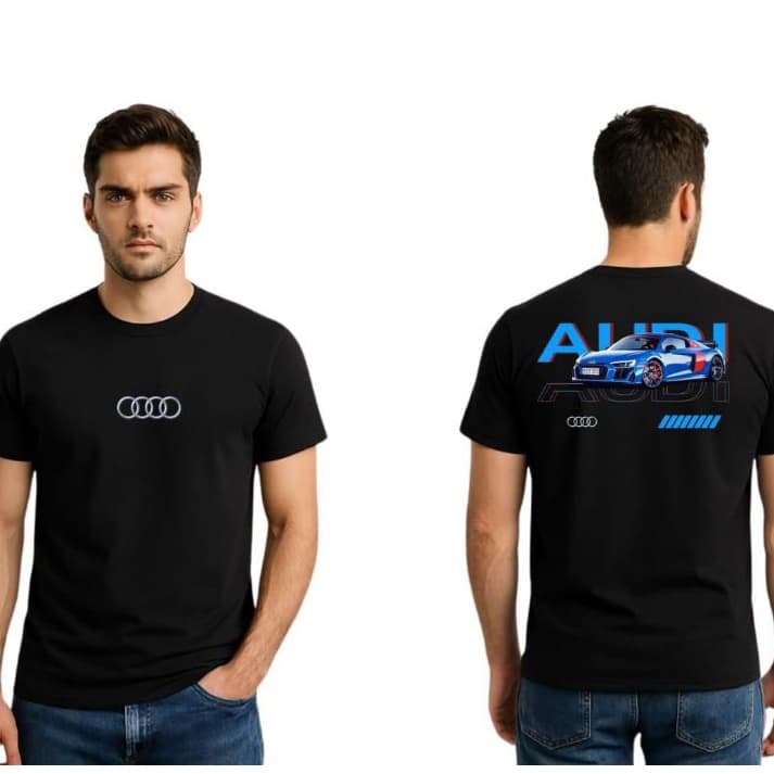 Camiseta masculina estampada  Audi R8 100% Algodão