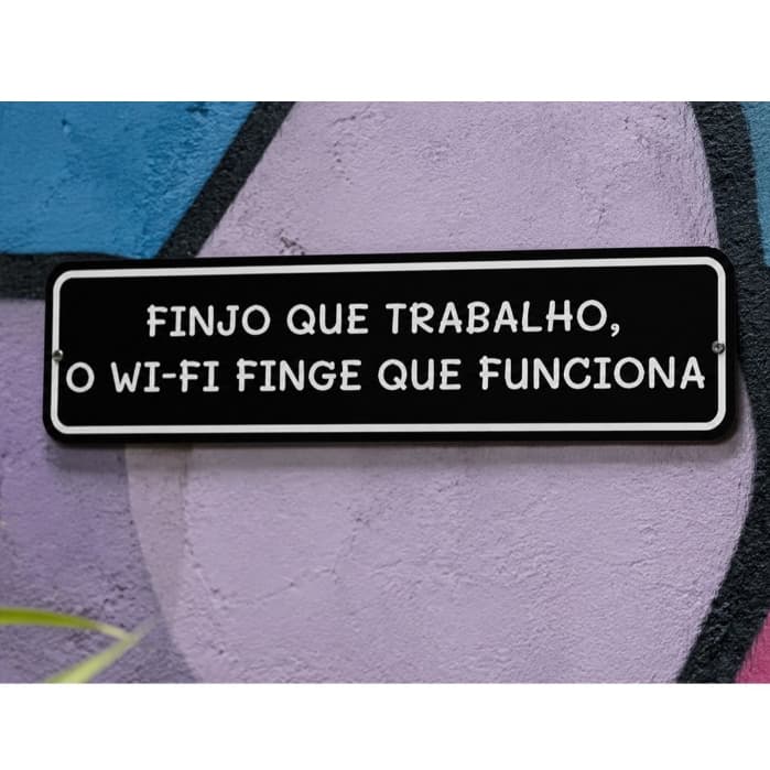 Placa decorativa trabalho 20x5cm Plaquinha PLA com frases divertidas Escrito Relevo gourmet ÁREA MAR