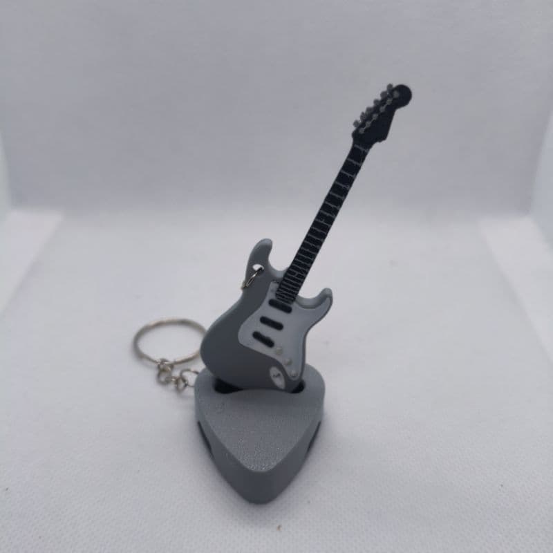 chaveiro Mini guitarra e porta palhetas