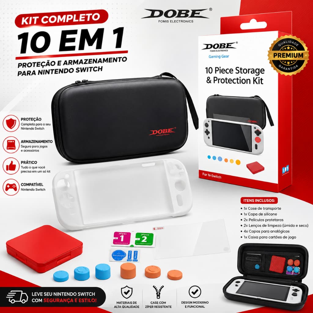 Kit 10 in 1 Nintendo Switch Dobe