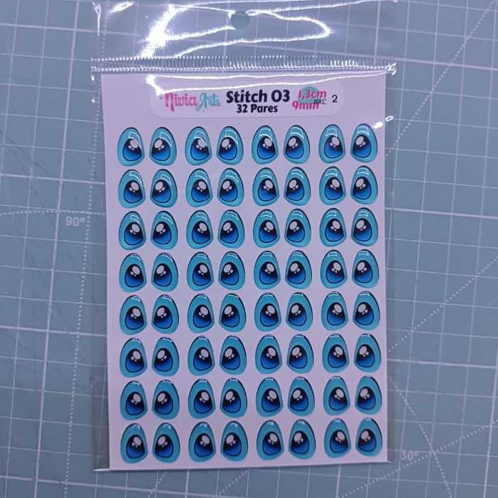 Kit Resinados - Olhos Resinados Personagens - Variados para Biscuit e Artesanato - Nivia Arts