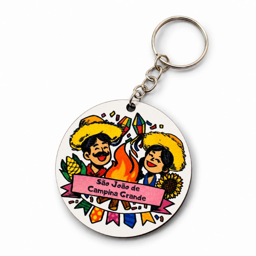 Kit 100 Chaveiros Festa Junina São João Lembrancinhas MDF Impressão UV