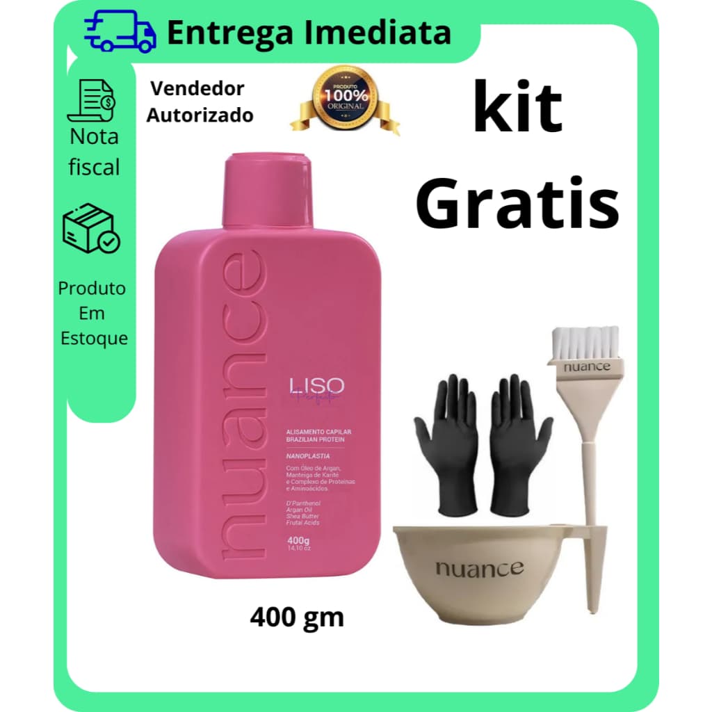 Liso Perfeito Nuance 400Gm Alisamento Capilar