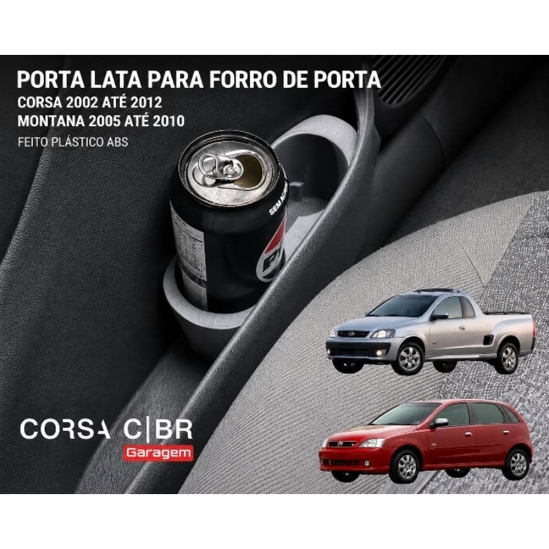 Porta Copos automotivo em plástico Forro de porta Novo Corsa / Montana 2002 À 2012