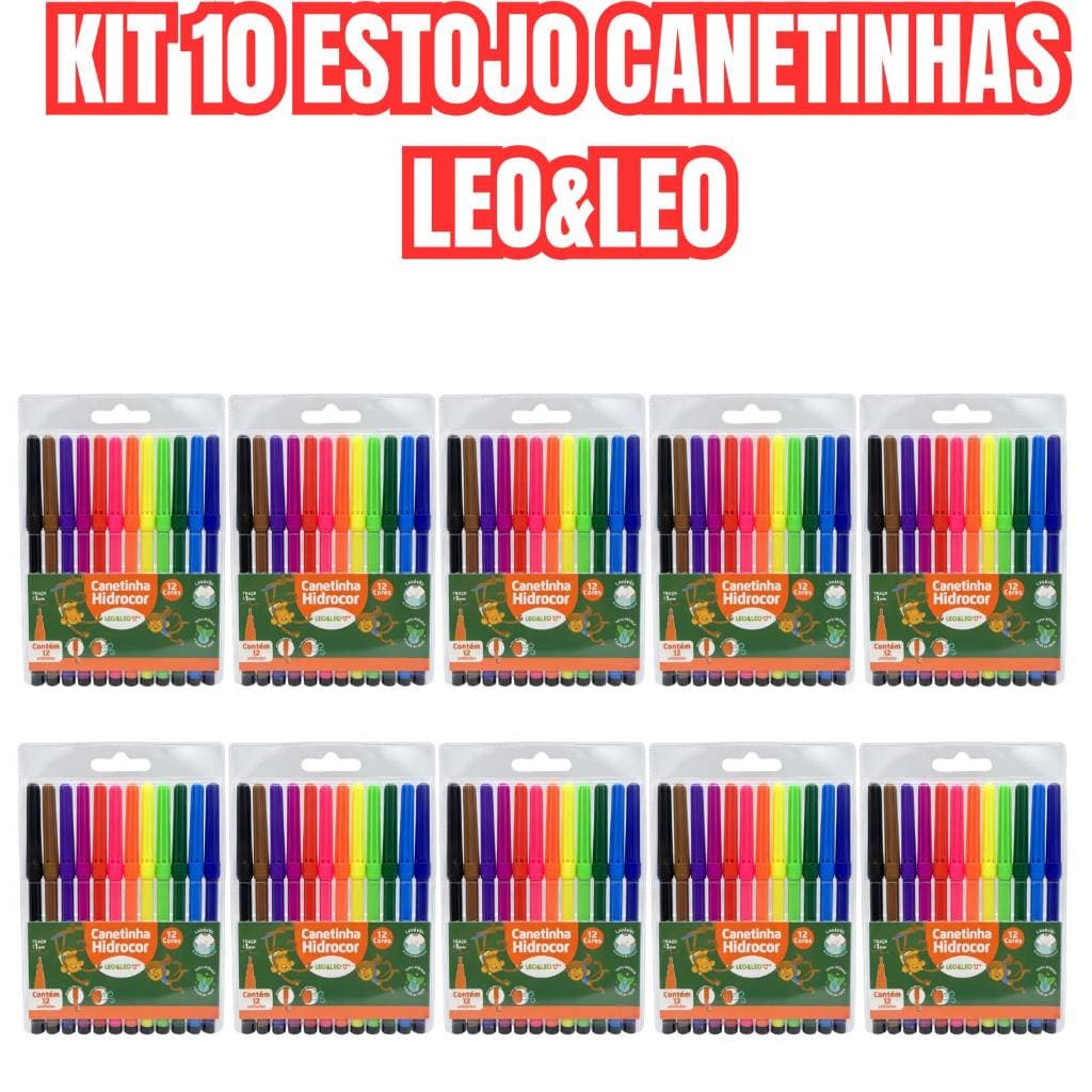 Kit 10 Canetinhas Léo Léo
