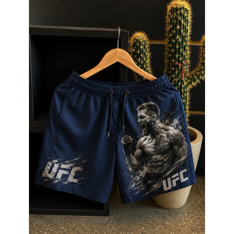 * Bermuda Masculina Fight MMA Estampada Tactel Academia Corrida Praia