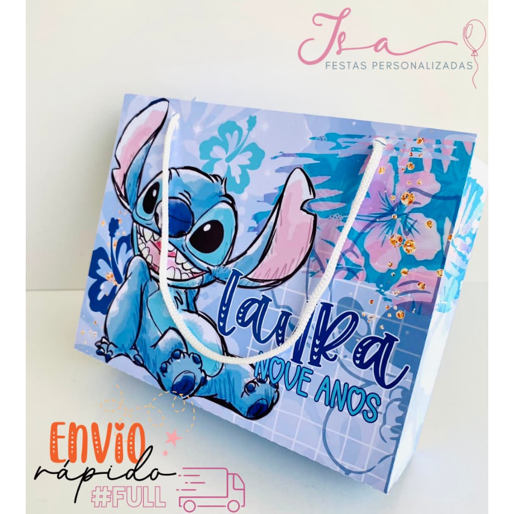 Sacolinhas Stitch Personalizadas Kit Festa Infantil