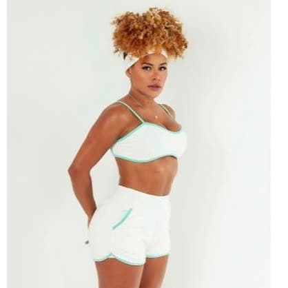 Conjunto Academia Short Duplo e Top Duplo Corrida Roupa de Treino Feminina Zero Transparência