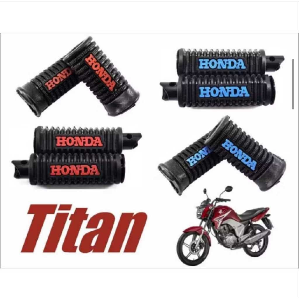 Kit pedaleiras dianteira e traseiras borracha do estribo Honda CG Titan Fan 125 150