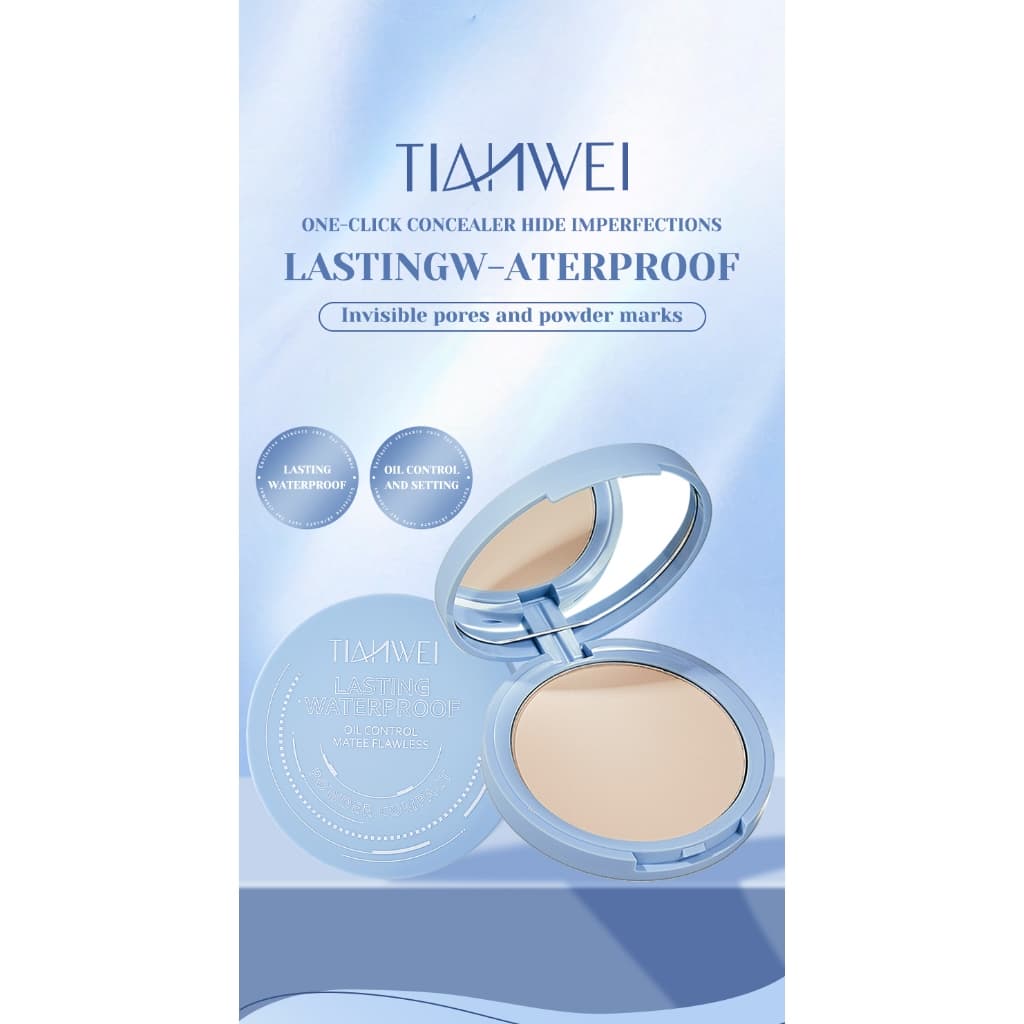 Pó Facial Cobertura Natural de Longa Duração e Controle de Oleosidade - Tianwei