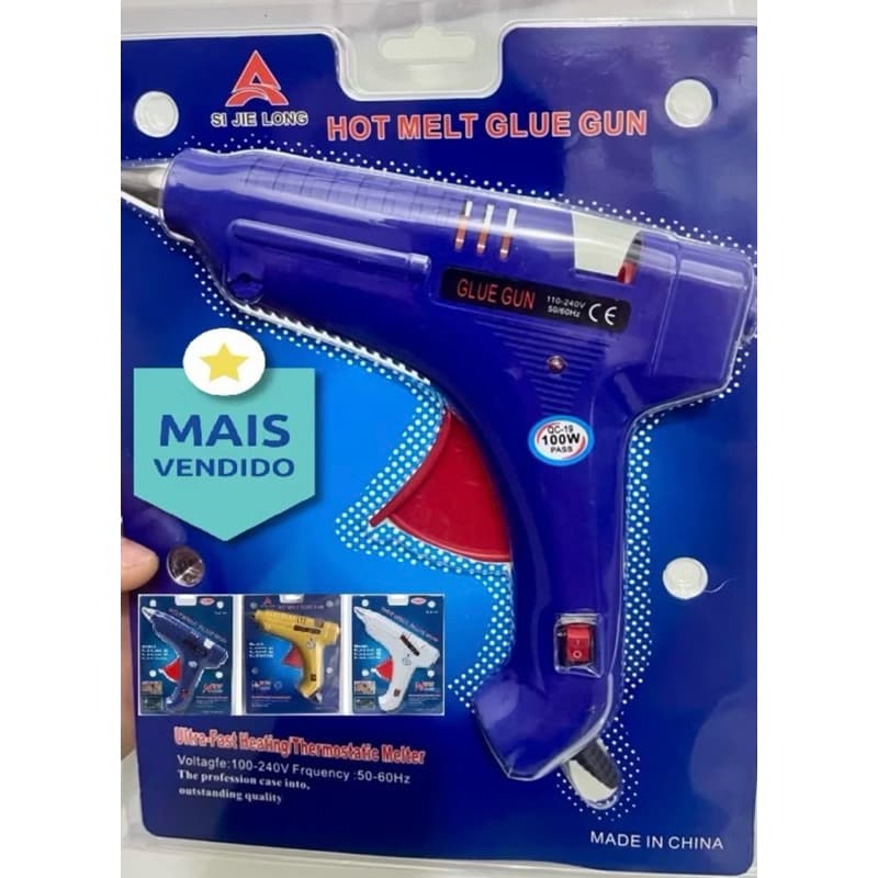 Pistola Cola Quente Profissional Grande 100w Bivolt - ON/OFF