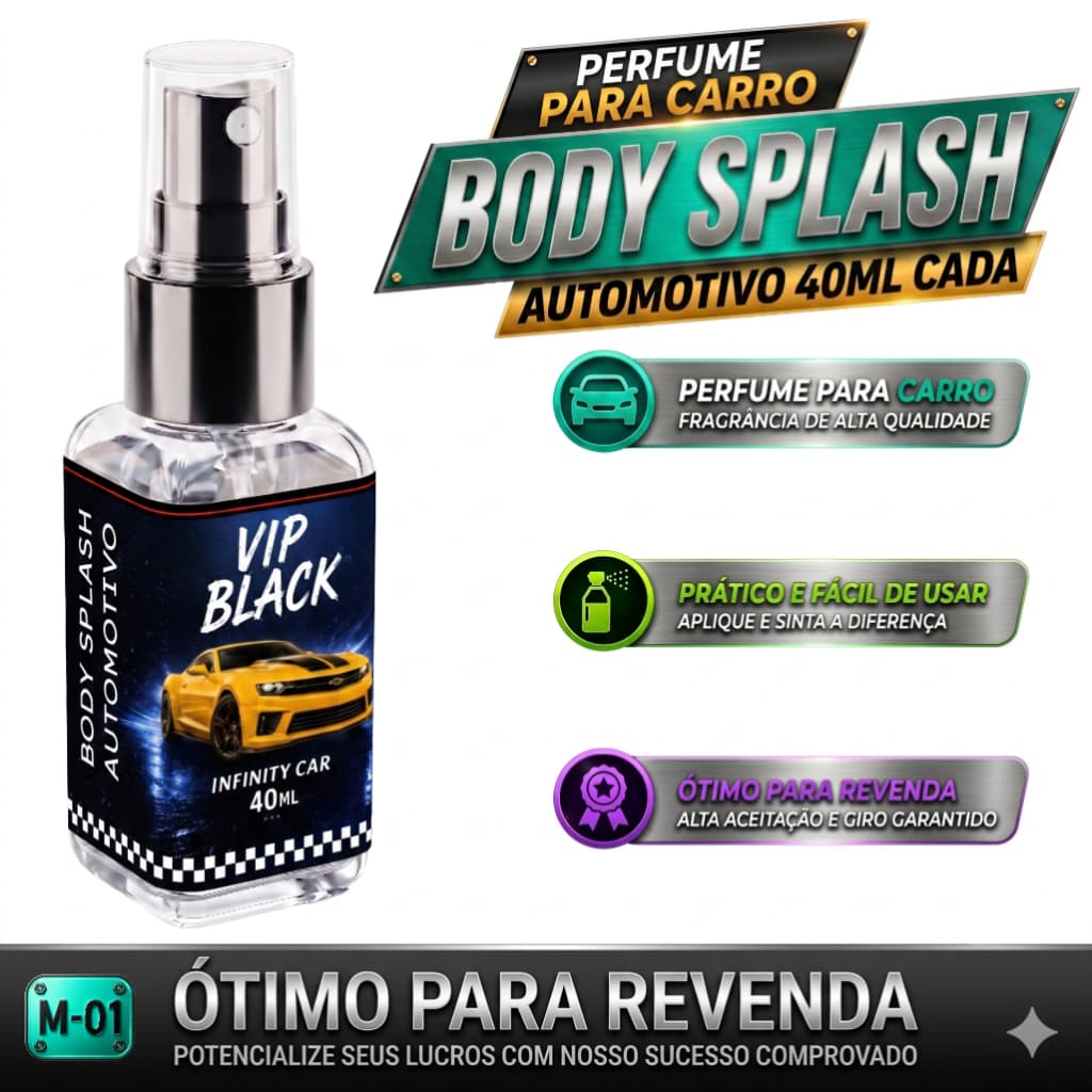 Perfume Vip Black Automotivo 40ml Cheirinho de Carro Spray Perfume Para Carro Longa Duração