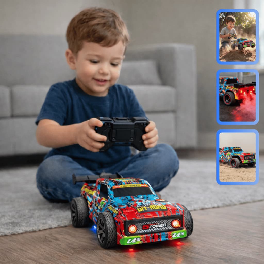 Carrinho de Controle Remoto Dinossauro T-REX Solta Fumaça Infantil Brinquedo Divertido Recarregável