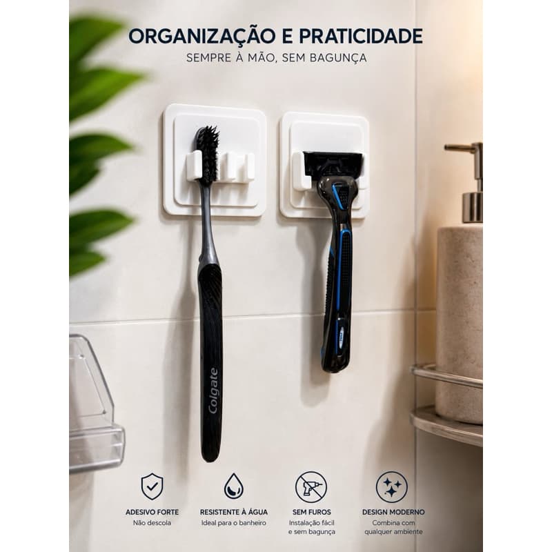 Porta Escovas de Dentes e Barbeador