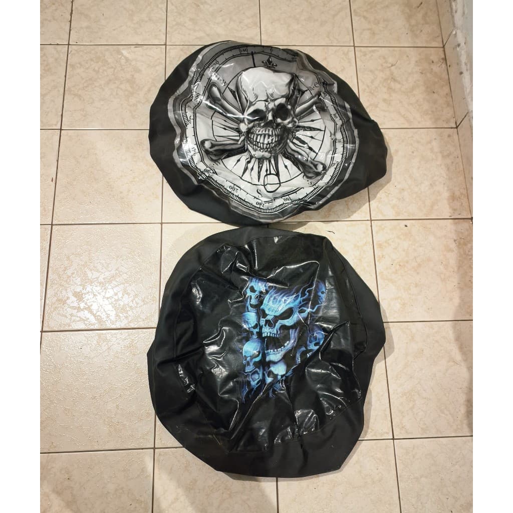 2 X Capas De Estepe Caveira Ecosport Crossfox Aircross (Usado)