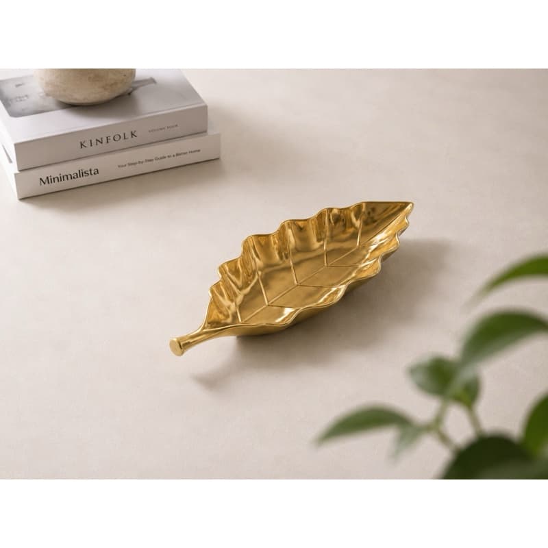 Folha Aura Decor prato para joias e acessórios