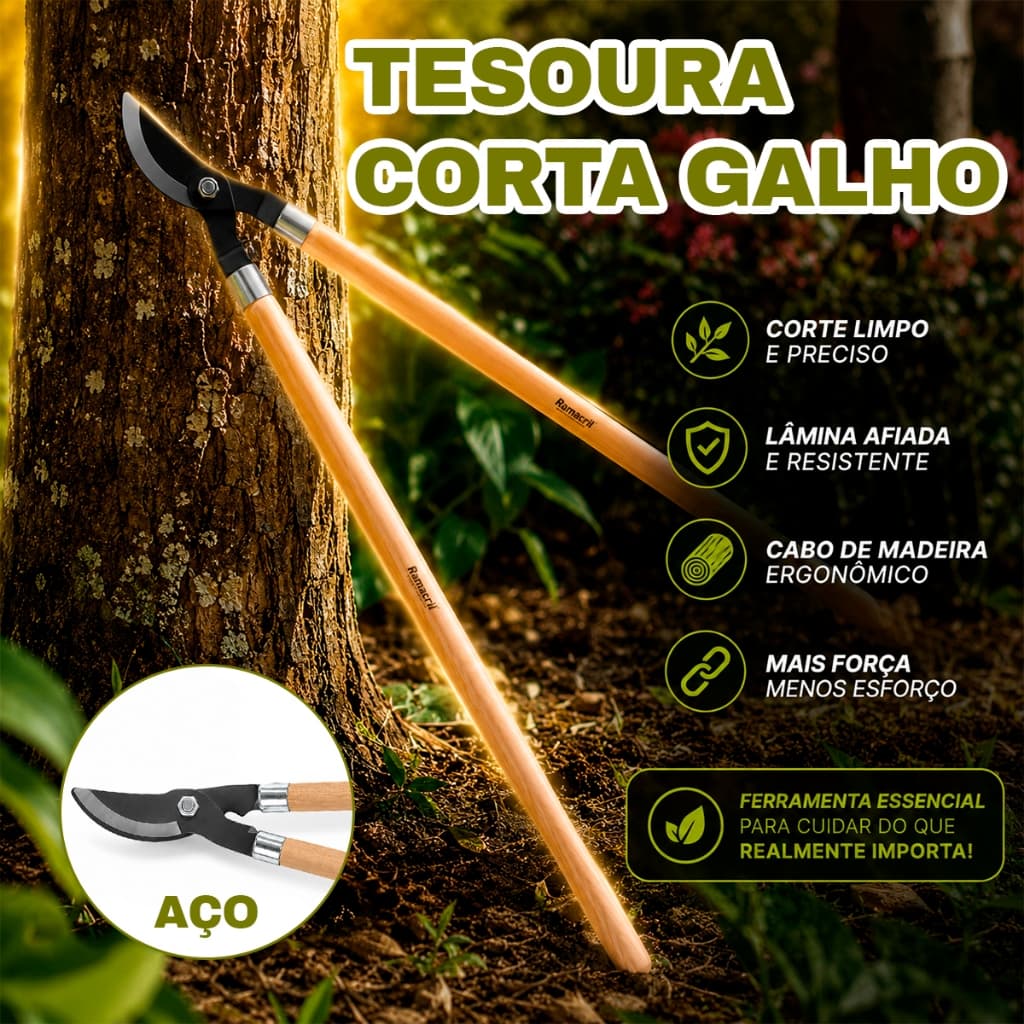 Tesoura De Poda Tesoura Corta Galhos 27" Tesoura Afiada Profissional Tesoura de Plantas Famastil