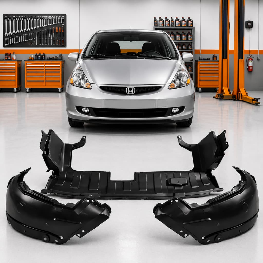 Par Parabarro Lameiro e Defletor Para Honda Fit 2003 A 2008