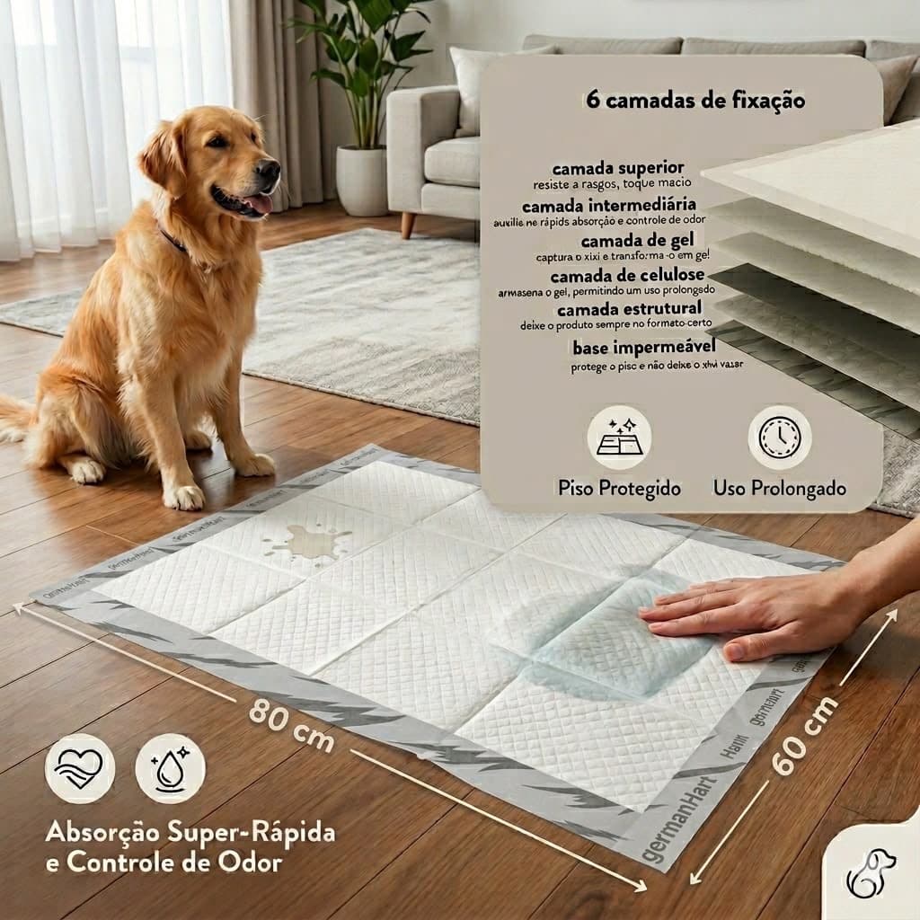Tapete Higiênico Descartável Para Pet Cães Super Absorvente Impermeável Anti Vazamento