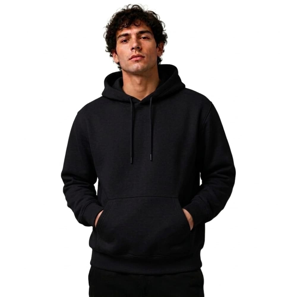 Blusa de Frio Moletom Canguru  Masculino  Flanelado Felpado Premium Capuz Forrado e Bolso Frontal