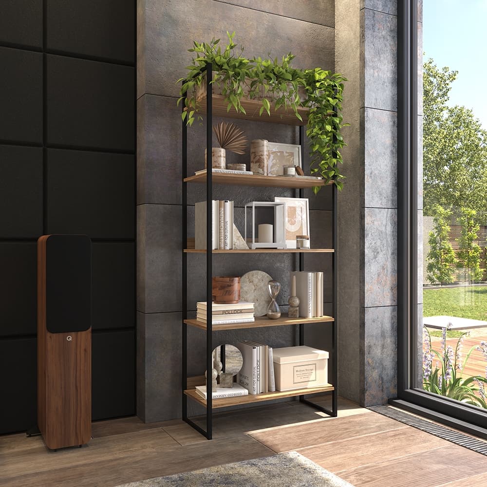 Estante Industrial Multiuso Organizadora Para Sala Quarto Escritório Home Office Madeira Laminada e Metal Decorativa