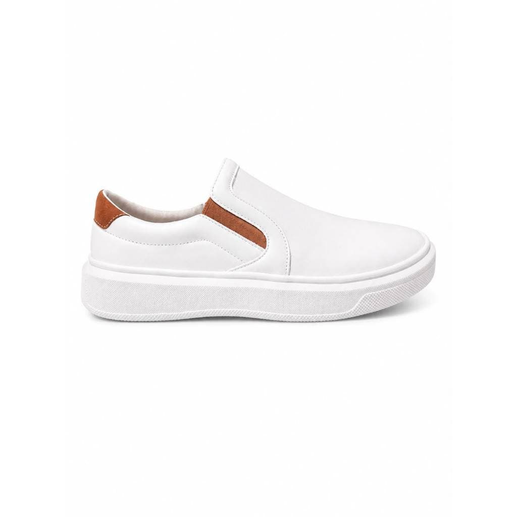 Tênis Iate Slip On Masculino Sola Alta Calce Fácil Sem Cadarço Casual Confortável Leve Caminhada Trabalho