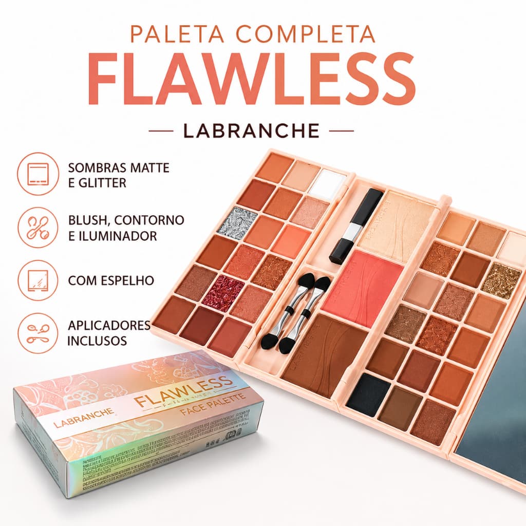 Kit de Maquiagem Face Palette Labranche Estojo de Maquiagem Flawless Sombras Iluminador Contorno