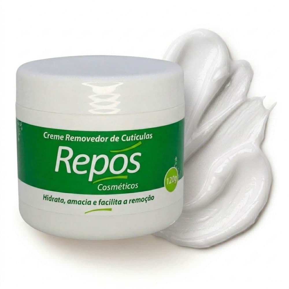 Creme Removedor de Cutículas Repós 120g Hidrata Amacia Facilita a Remoção Não Testado em Animais