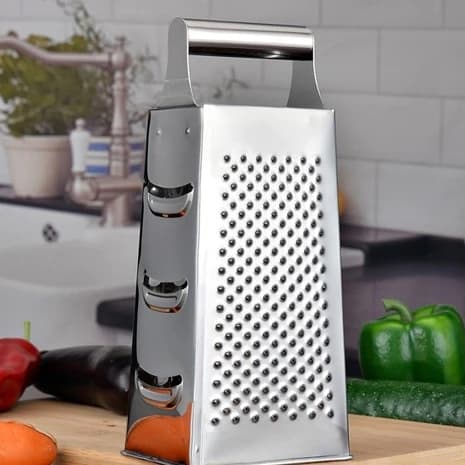 Ralador 4 Faces Aço Inox Legumes Queijos Cozinha Fatiador Cortador