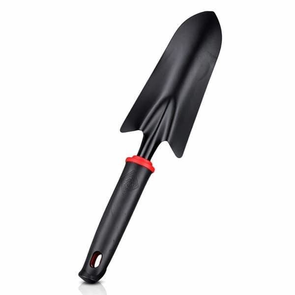 Pá de Jardinagem Estreita 31cm Grande e Resistente com Cabo de Borracha, Colher de Jardim Profissional de Alta Qualidade