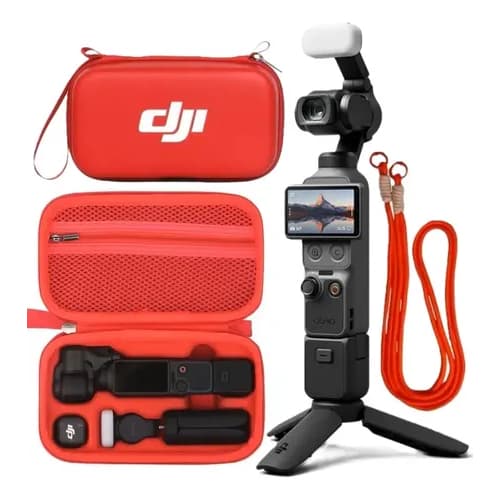 1 Bolsa Compatível com Filmadora Dji Osmo Pocket4 (Exceto 4 Pro) Maletinha Estojo Edição Premium RED