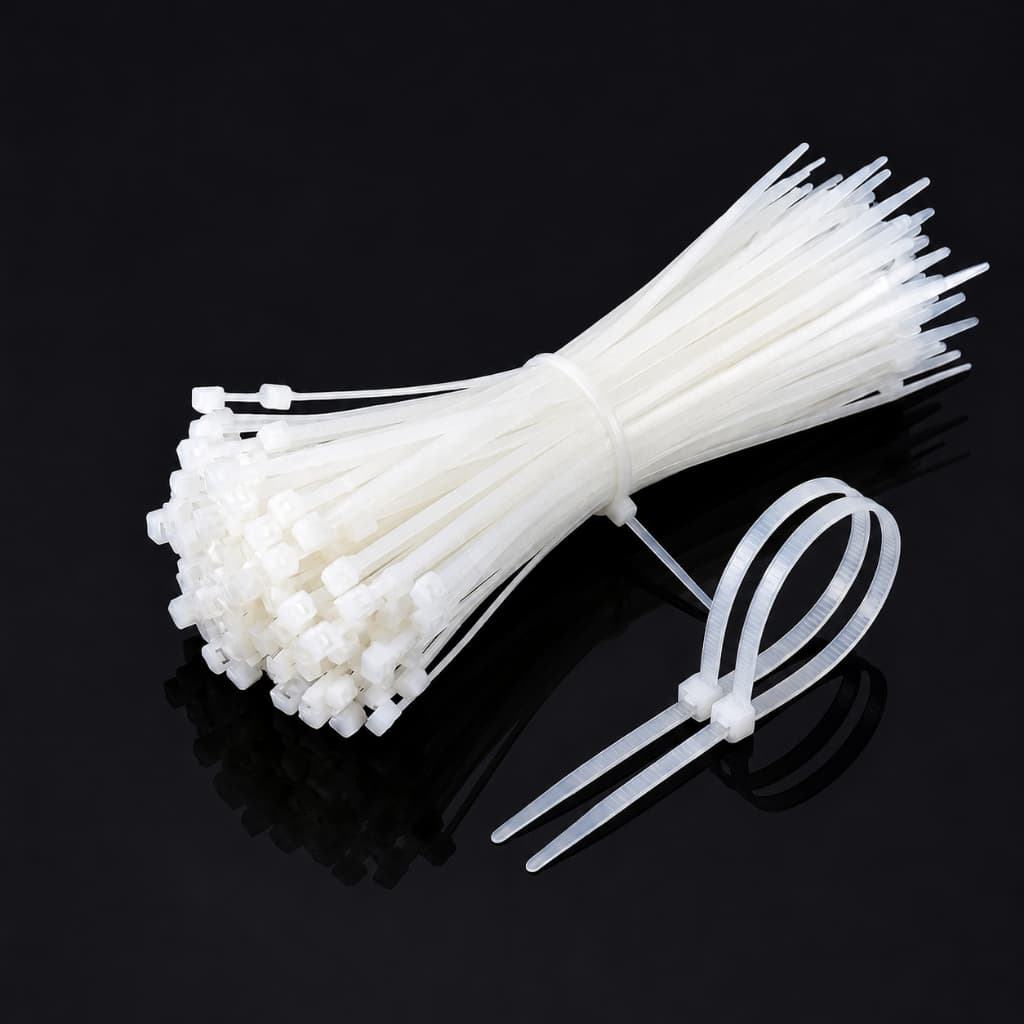 Kit 1500 Abraçadeira de Nylon Enforca Gato Braçadeira Cintas Plásticas 20cm - Branco