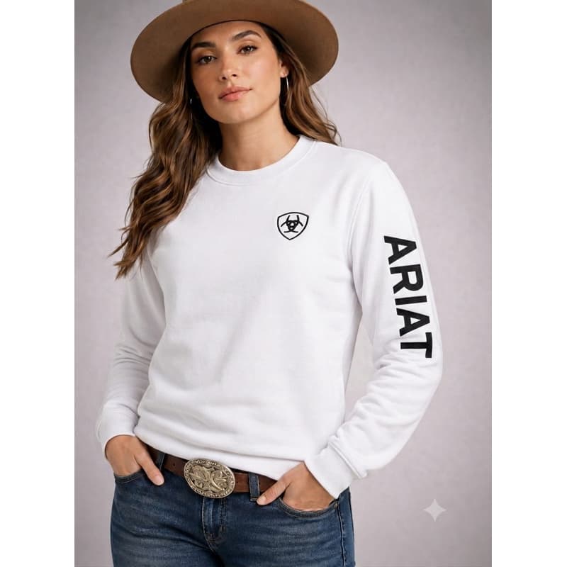 Moletom Feminino Masculino Ariat Estilo Country Muladeiro Flanelado Quentinho Inverno Careca