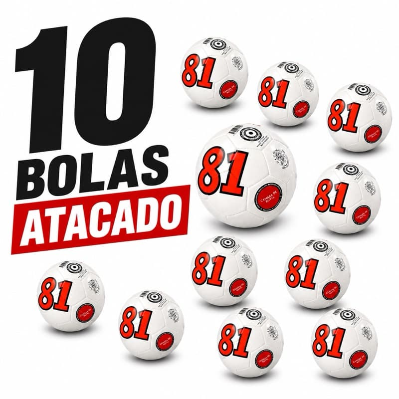Kit 10 Bolas Dalponte 81 Campo Society Futsal Costurada À Mão Microfibra Atacado