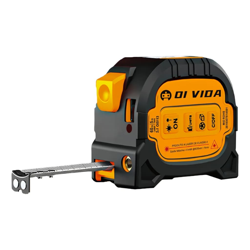 Trena Laser Fita Métrica Digital Portátil Profissional 60m Com Tela Integrada Alta Precisão