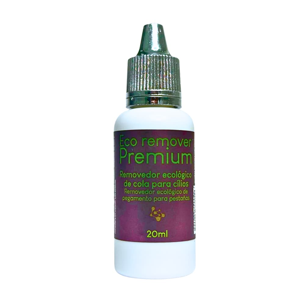 Eco Remover Premium 20ml - Remove Qualquer Cola de Cílios até Cianocrilato Ecológico Não arde