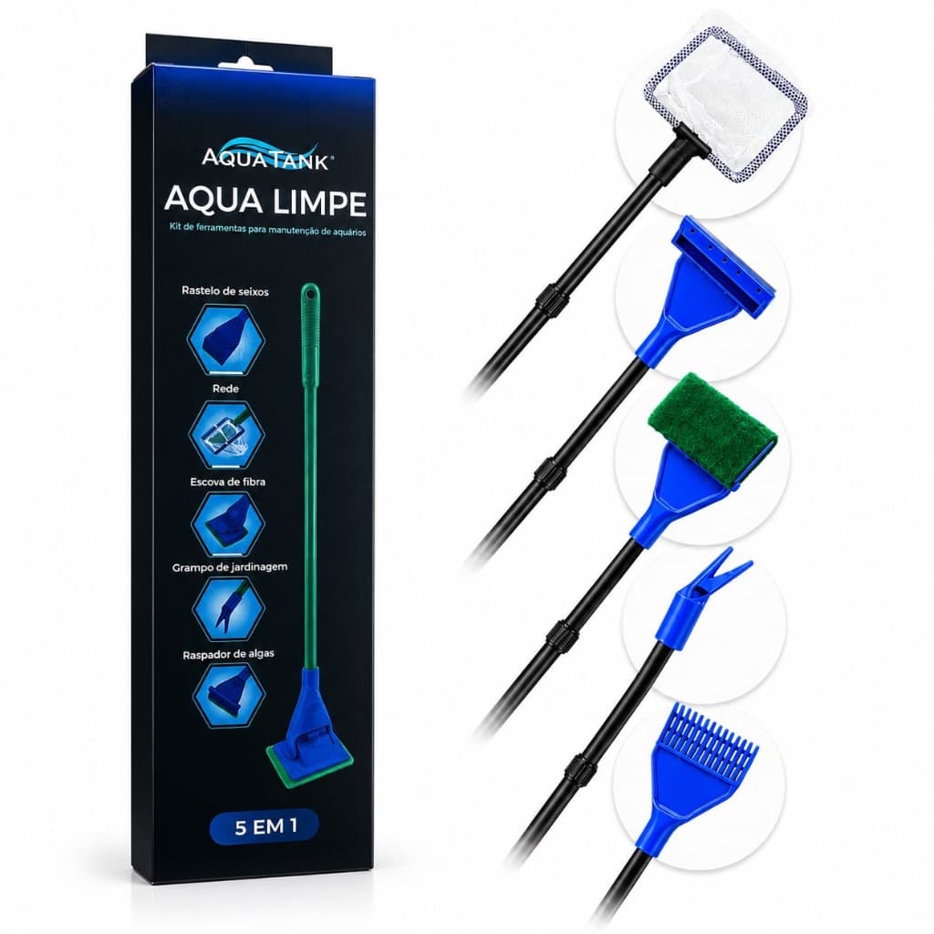 Aqua Limpe Aquatank Kit Ferramentas Para Aquário 5 Em 1