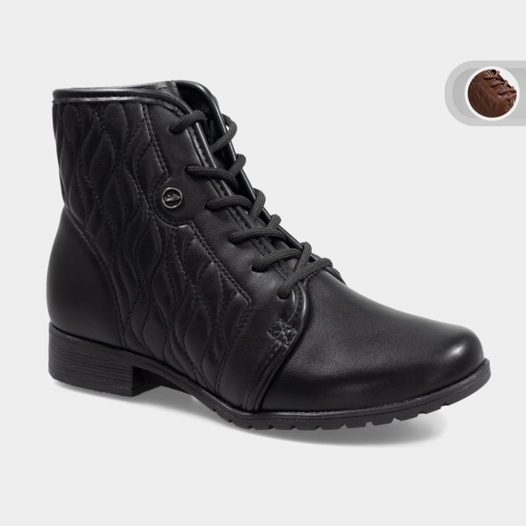 Bota Feminina Dakota Coturno Conforto Dia a Dia Casual Salto Baixo Cano Baixo Bico Redondo D2181