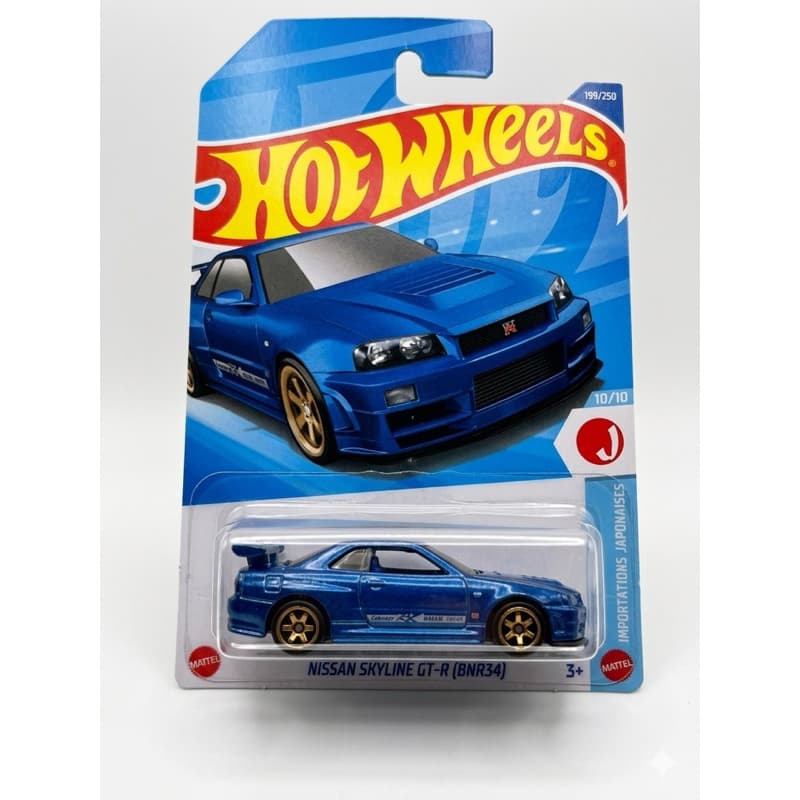 Hot Wheels Nissan Skyline GT-R (BNR34) Azul Mainline Original Mattel