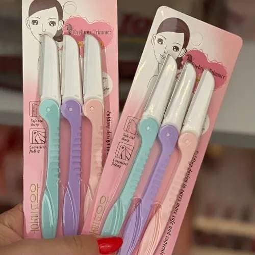 cartela de Navalhas Dobráveis para Sobrancelha (Eyebrow Trimmer