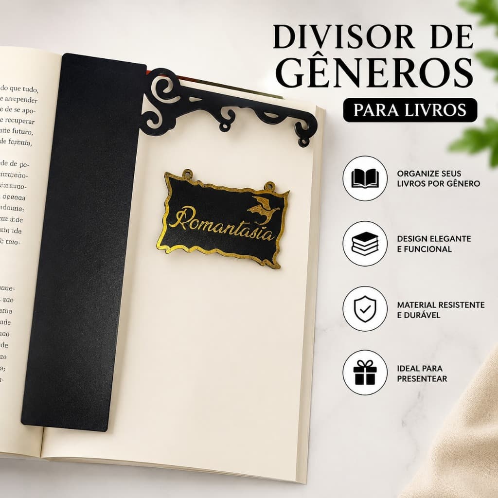 Placa de identificação de gênero literário Biblioteca Love Book 3D Contador de Livros Marcador Decoração Estante